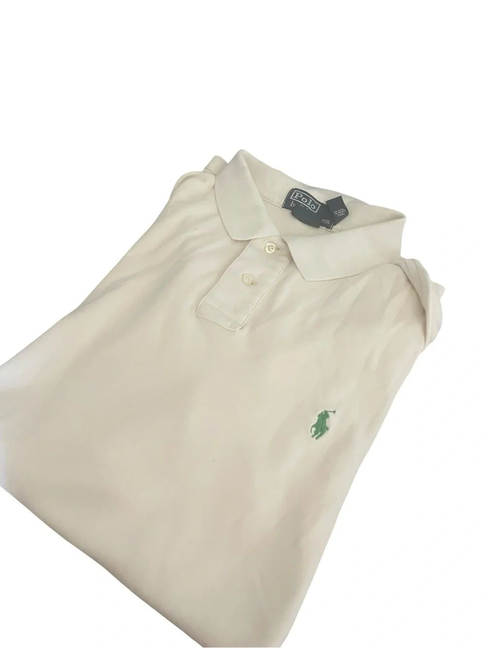 Polo by Ralph Lauren Men's Cream Classic Fit Polo Shirt size large